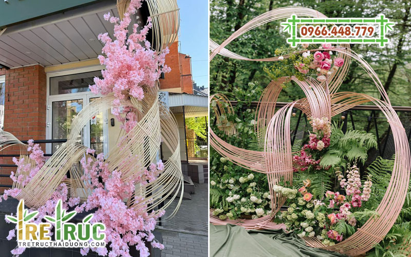 Phên tre uốn dẻo decor trang trí