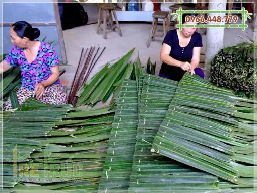 Lá dừa lợp nhà (lá dừa chằm)