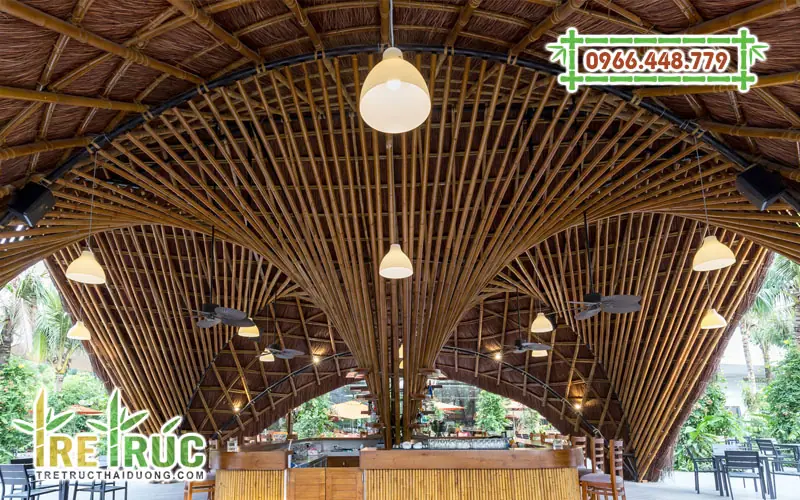 Ý tưởng trang trí quán bằng tre trúc đẹp