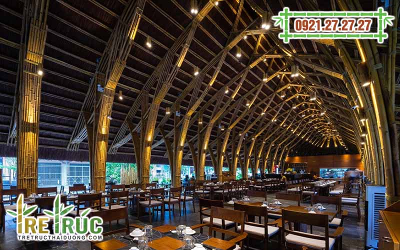 y tuong trang tri nha hang quan cafe bang tre truc dep 1