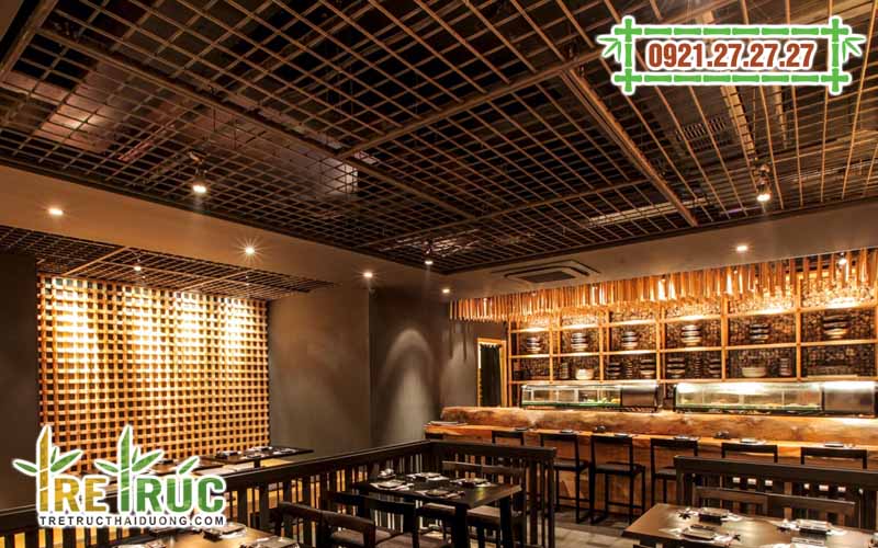 y tuong trang tri nha hang quan cafe bang tre truc dep 3