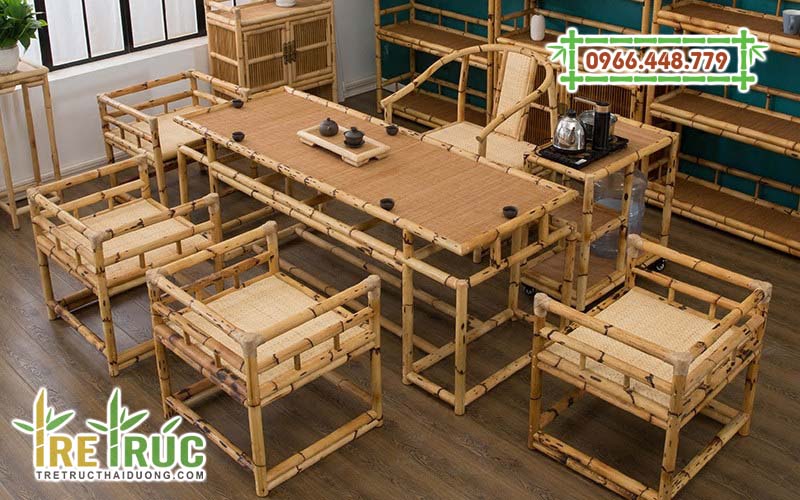 Bộ bàn ghế mây tre cao cấp