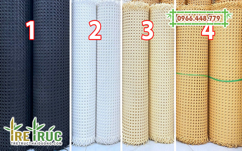 4 màu mây mắt cáo nhựa phổ biến (đen, trắng, kem, vàng)