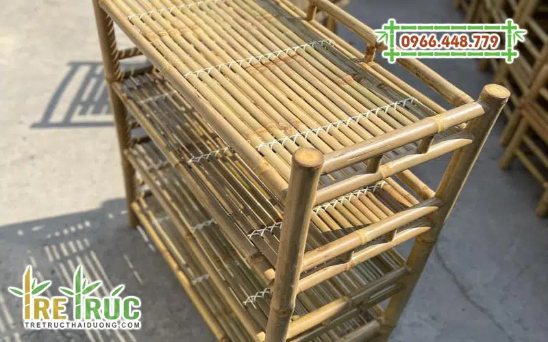 Cách làm kệ sách bằng tre