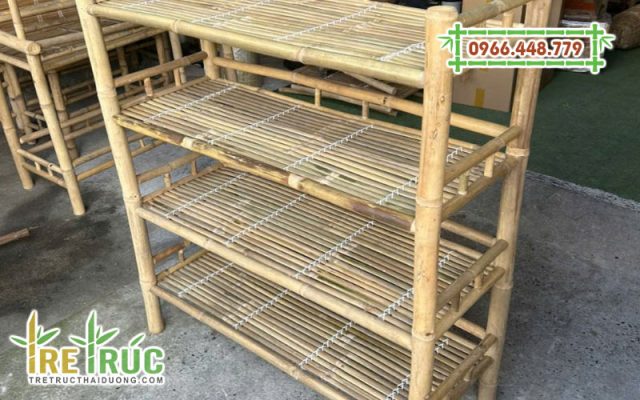 Cách làm kệ sách bằng tre