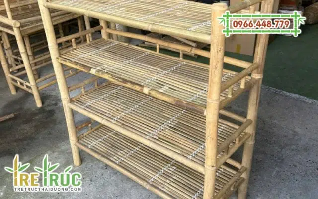 Cách làm kệ sách bằng tre