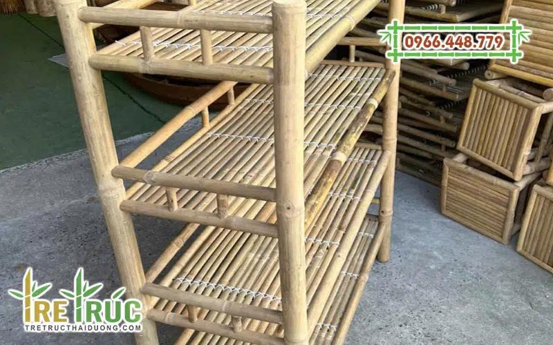 Cách làm kệ sách bằng tre
