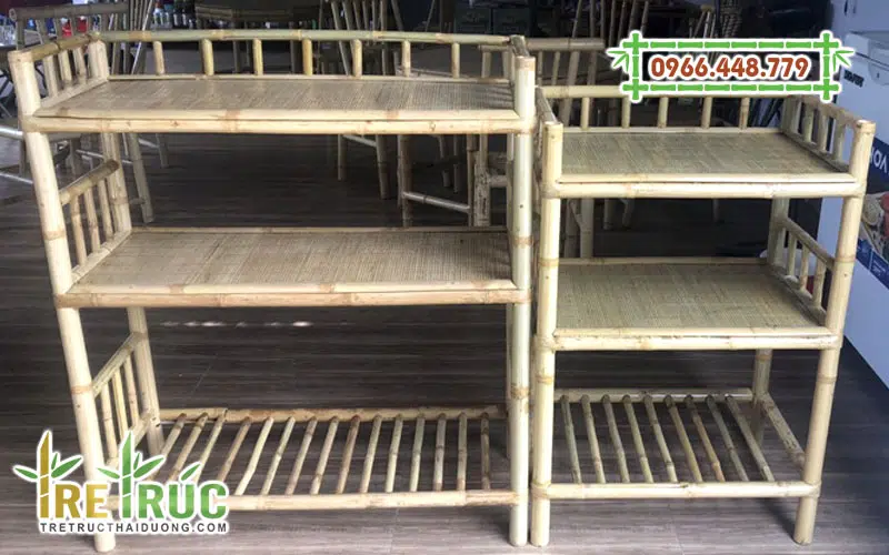 Cách làm kệ sách bằng tre