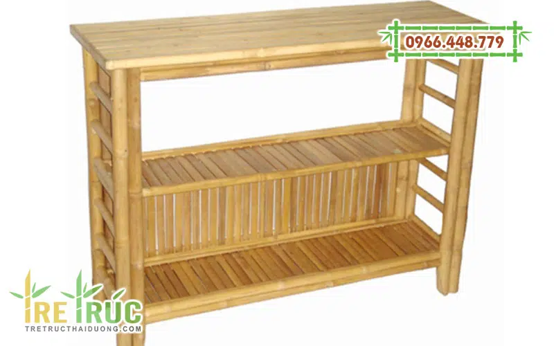 Cách làm kệ sách bằng tre