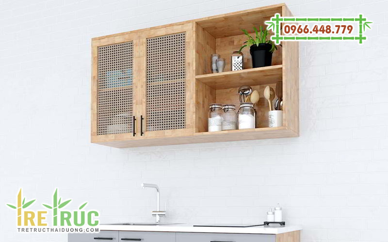 Tủ bếp cánh mây mắt cáo