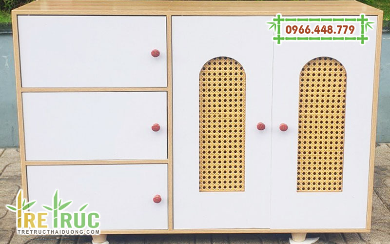 Tủ giày cánh mây mắt cáo