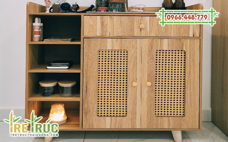 Tủ giày cánh mây mắt cáo