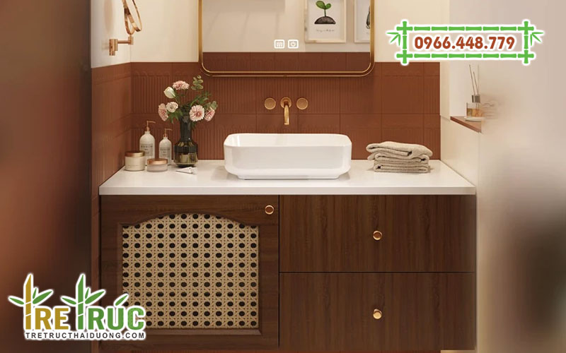 Tủ lavabo cánh mây mắt cáo