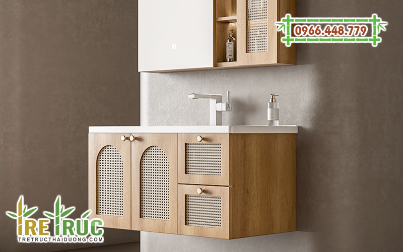 Tủ lavabo cánh mây mắt cáo